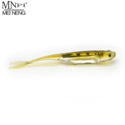 MNFT 낚시 웜 소프트 실리콘 수영 미끼, 미노우 패들, 7.5cm, 1.8g, 6 개