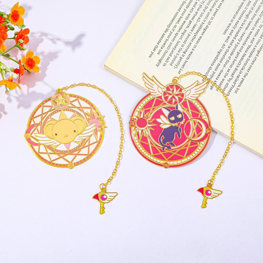 Segnalibro in metallo Magical Girl: Sakura no Sakura Accessori per libri per gli amanti degli anime Materiale scolastico per studenti Cancelleria per ufficio per insegnanti