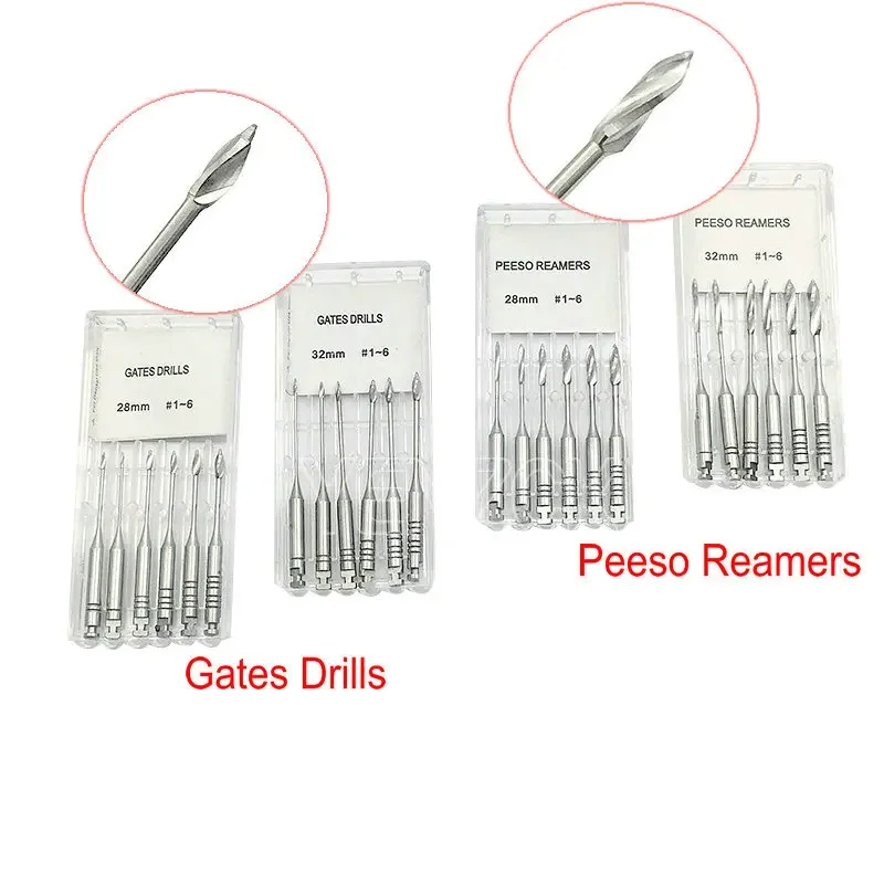 

Dental Peeso Reamer Endodontic Reamers Stainless Steel Gates Drills Glidden Endo Files 28mm 32mm