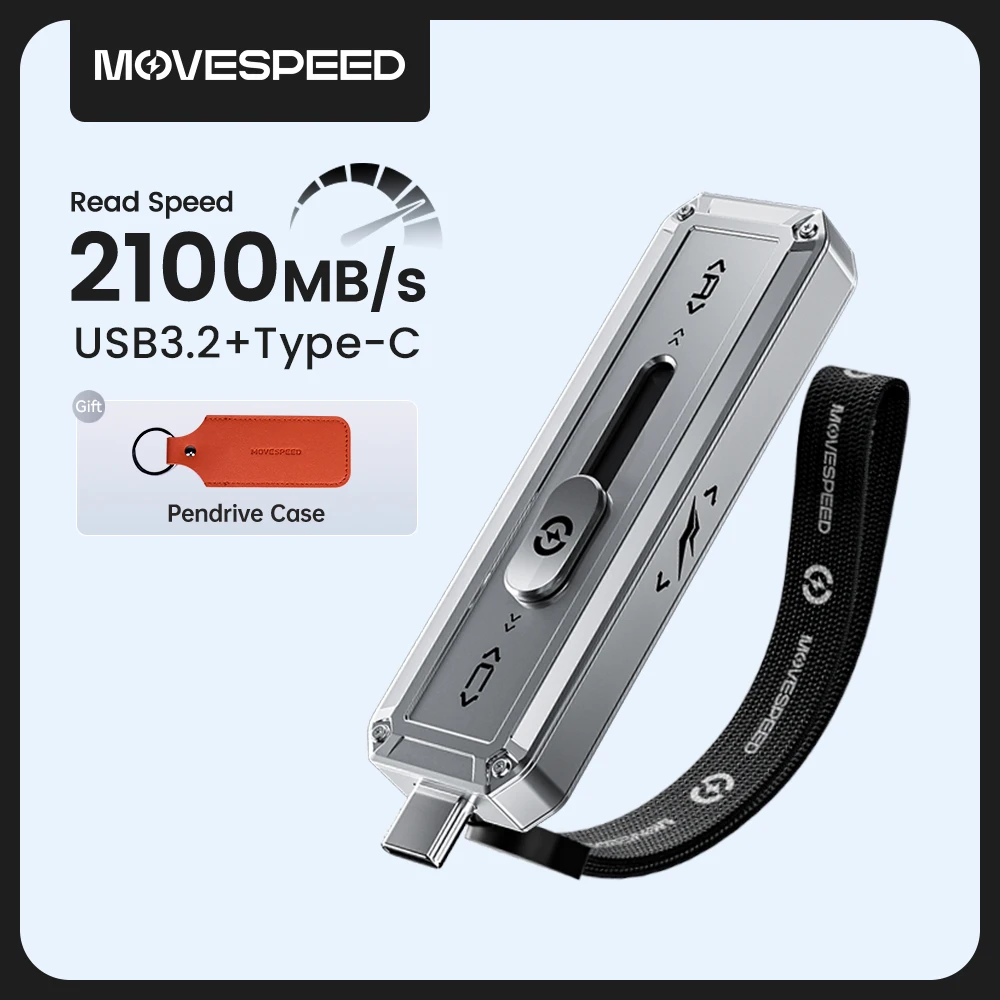 MOVESPEED USB 3.2 Solid State Pen Drive 520 MB/s Hoge snelheid USB Type C Flash Drive 1 TB 512 GB 256 GB 128 GB USB Gen 2 Pendrive Flash