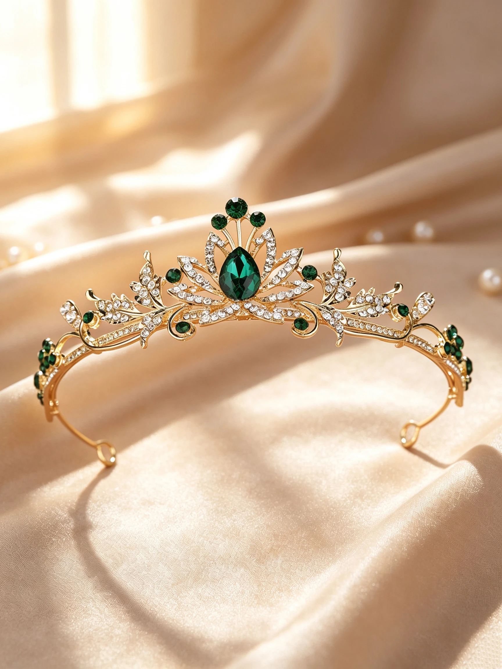 Multi-Color Gold Rhinestone Crown European and American Bridal Wedding Crown Evening Party Stage Performance Headpiece Wedding Accessories image 5