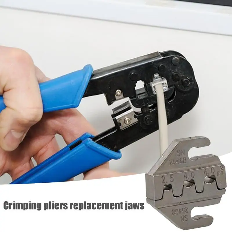 Wire Crimper Jaw Carbon Steel Bare Terminal Crimp Jaws For Wire Clamp Open Barrel Jaws Mold Crimping Tools Cable Pliers For