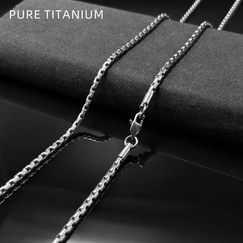 NEW 3.3mm Pure Titanium Snake Chain Necklace for Men Women Fashion Collarbone Chain No-Fade NO Allergic Skin Friendly Necklaces