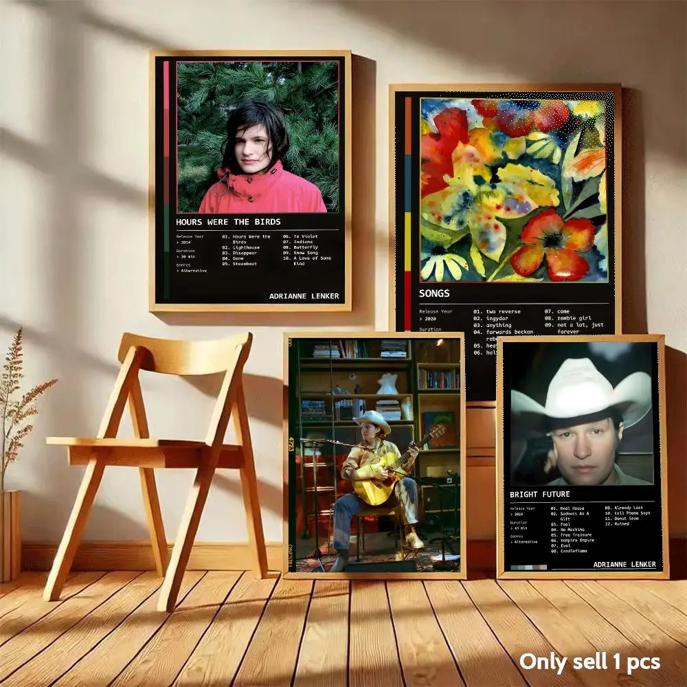 A-Adrianne L-Lenker Poster Home Living Bed Room Bar Hallway Sticky Wall Art Printing Aesthetic Decor