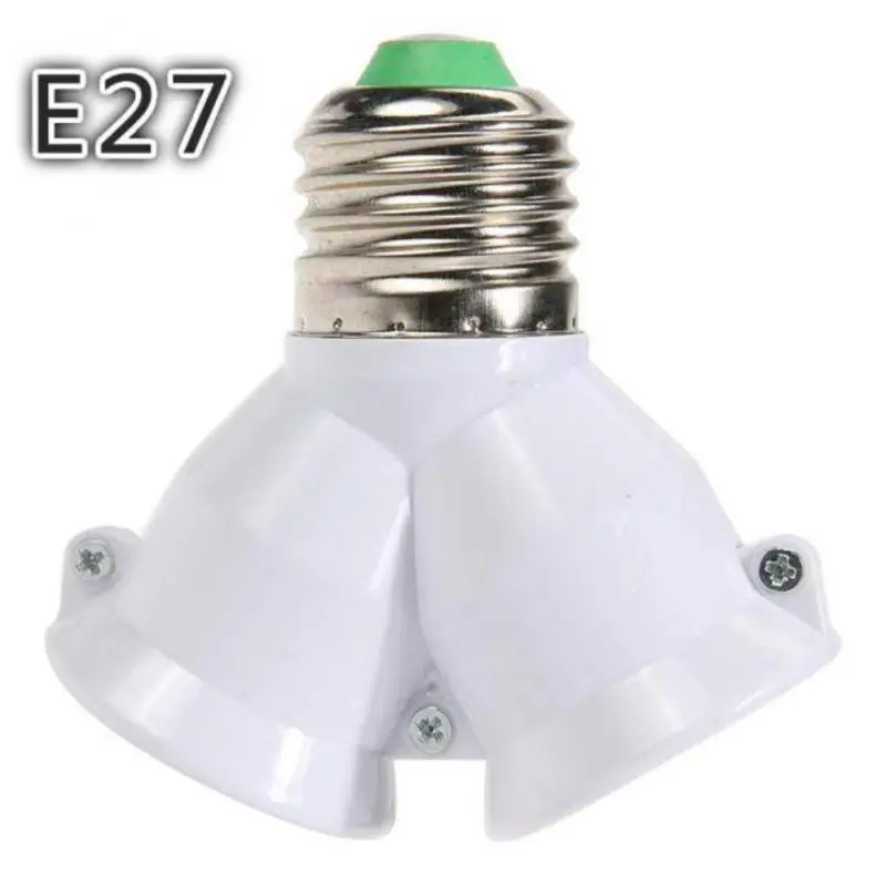 

Screw E27 LED Base Light Lamp Bulb Socket E27 To 2-E27 Splitter Adapter Lamp Holder E27 Socket Bulb Holder Contact Adapter Tool