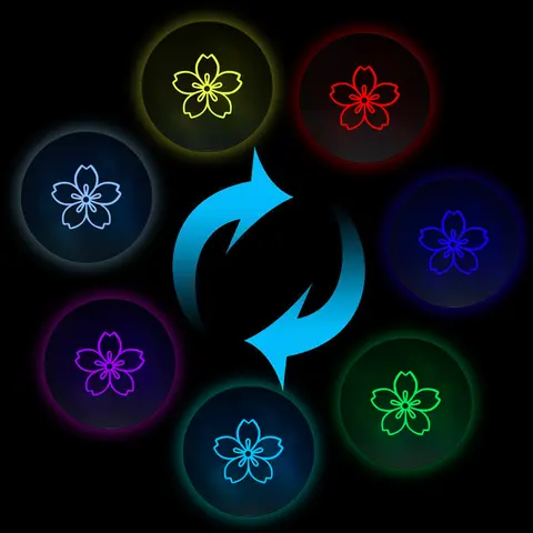 Ny JDM Sakura Mönster Glödpanel Bytande USB LED Bil Muggmatta Flaskhållare Halkfri Matta Lysande Muggunderlägg För Bilstyling 10 best sales Sakura biltillbehör - №3