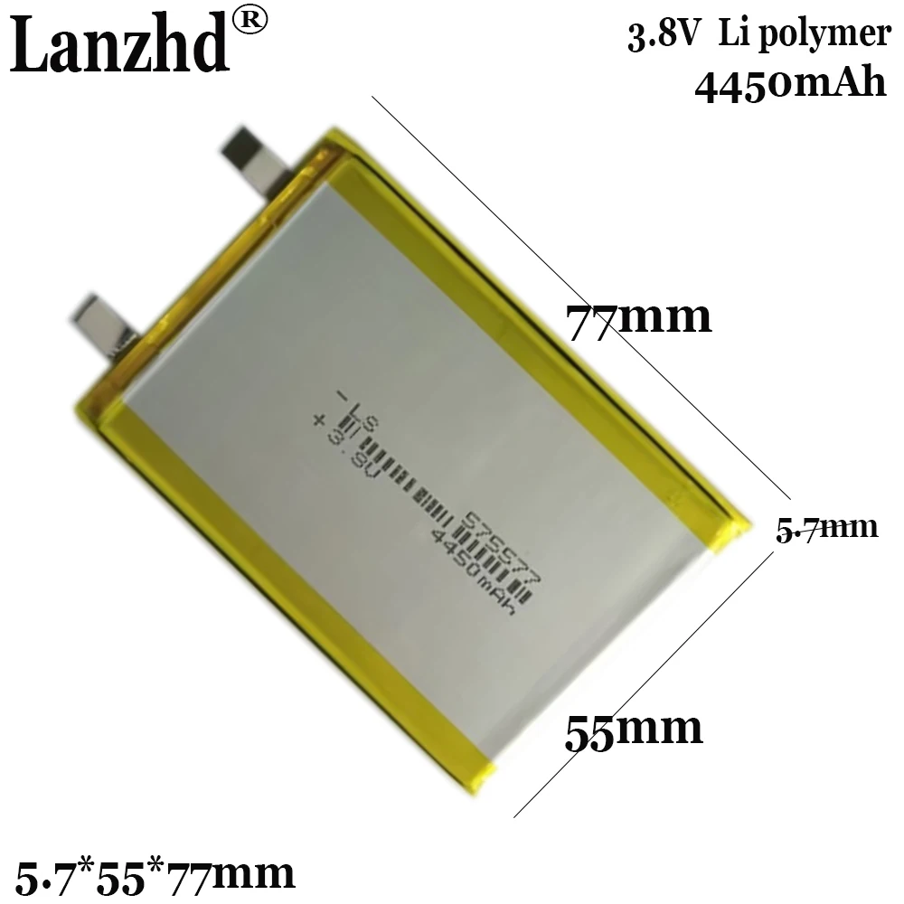 575577 3.8V Li Polymer lithium battery 4450mAh high voltage 4.35V For laptop mobile power supply battery