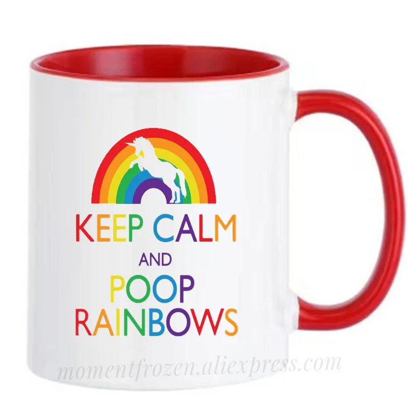 Rainbow Unicorn Mugs Tea Milk Coffee Mugen Ceramic Travel Cups Drinkware Teaware Tableware Coffeeware Home Decal Friend Gifts