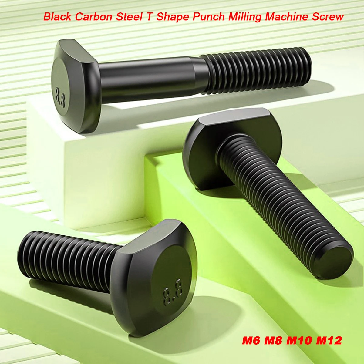 

T Shape Punch Milling Machine Screw M6 M8 M10 M12 Threaded Rod Clamping Cap Bolt GB37