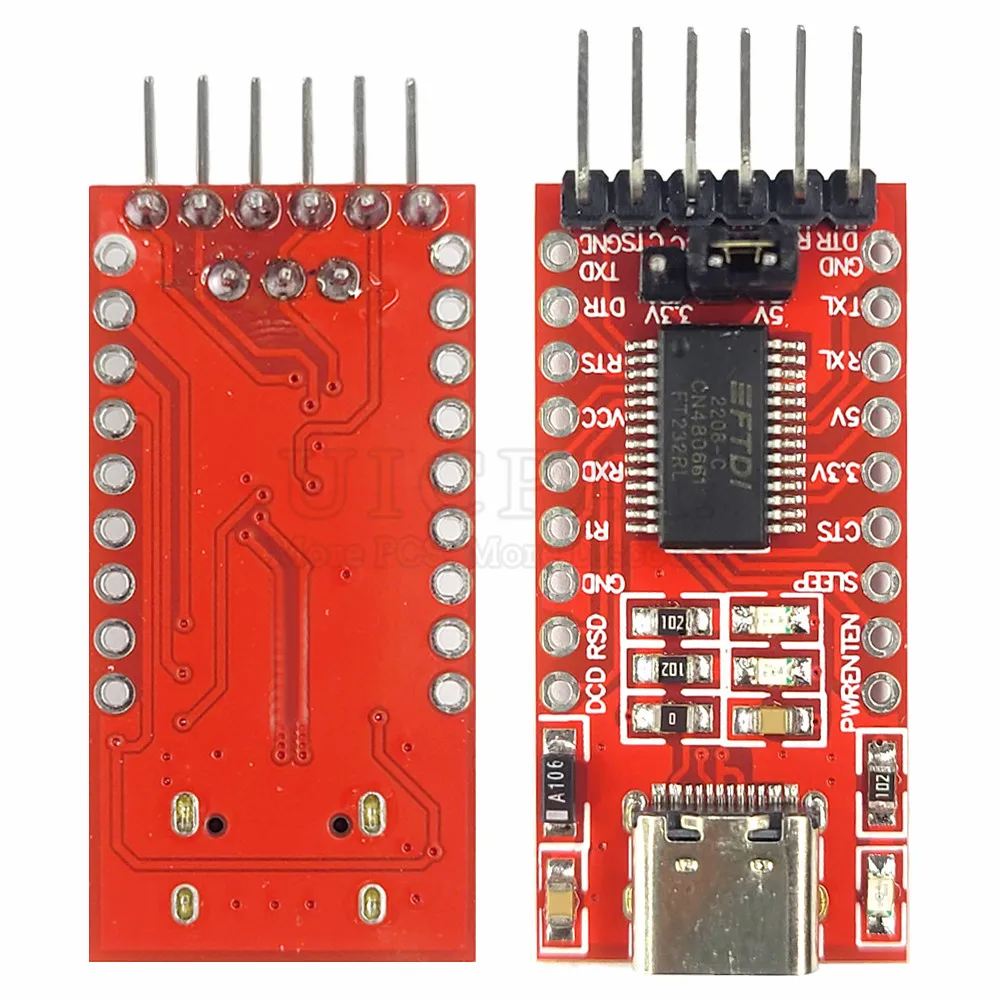 USB to TTL FT232RL Conversion Module USB Transform Serial Adapter Download Converter TYPE-C Port 3.3V 5V 6Pin