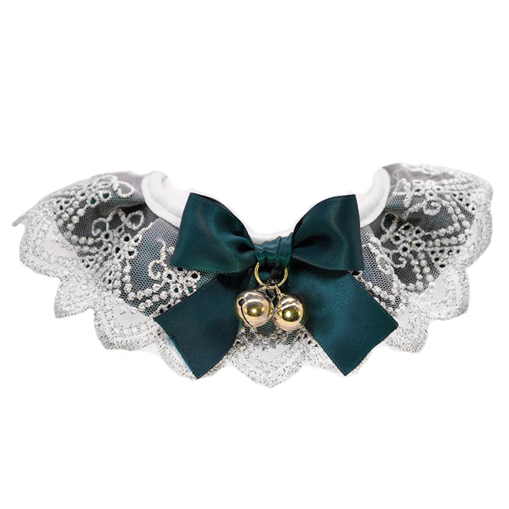 

Decorative Pet Lace Collar Adjustable Fancy Cat Collar Kitten Neckwear Puppy Neck Ornament for Daily Wear and Photoshoot Pet