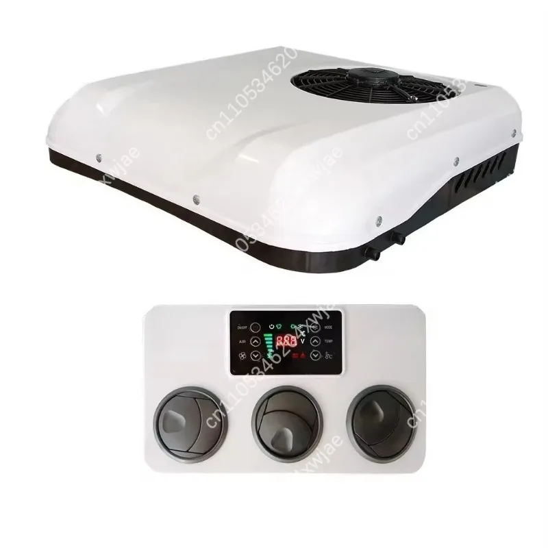 Roof Mounted Electric Vehicle Air Conditioner 48V 72V Cooling Heating For Golf Cart Low Speed Car 12V