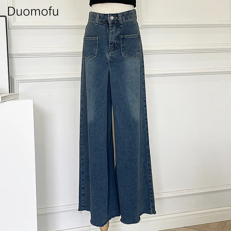 

Duomofu Summer Street Straight Loose Full Length Vintage Women Jeans New Chic High Waist Slim Fashion S-XL Vintage Female Jeans