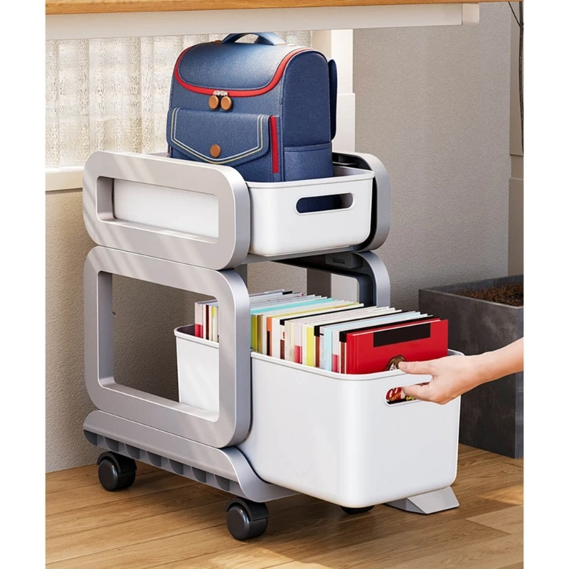 

Versatile Rolling Cart with Sturdy Shelves for Kitchen Supplies Bedroom Decoration or Office Storage Needs Household Use