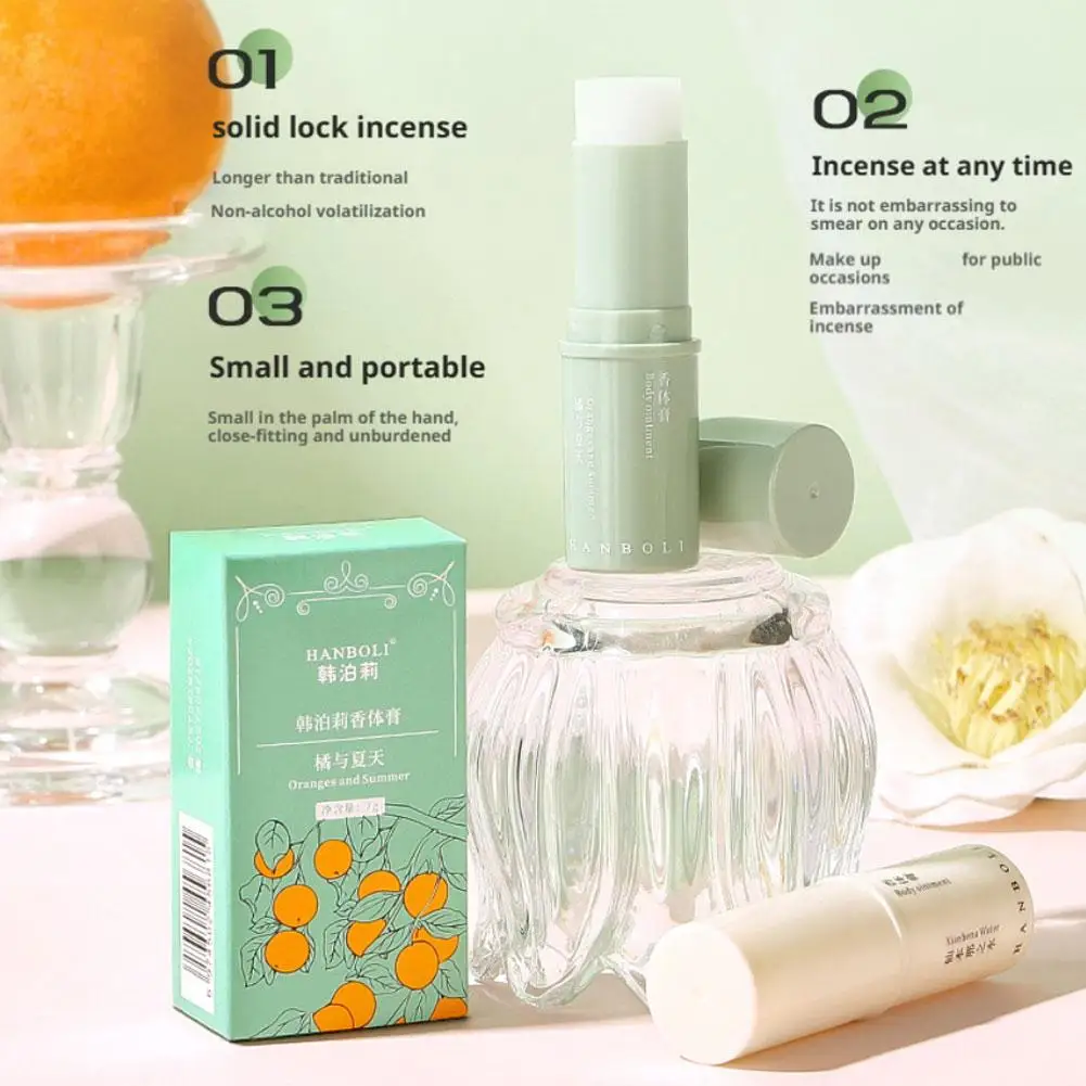 Profumo solido Balsamo solido portatile Fragranze a lunga durata Profumi solidi femminili freschi ed eleganti Profumo per il corpo da donna