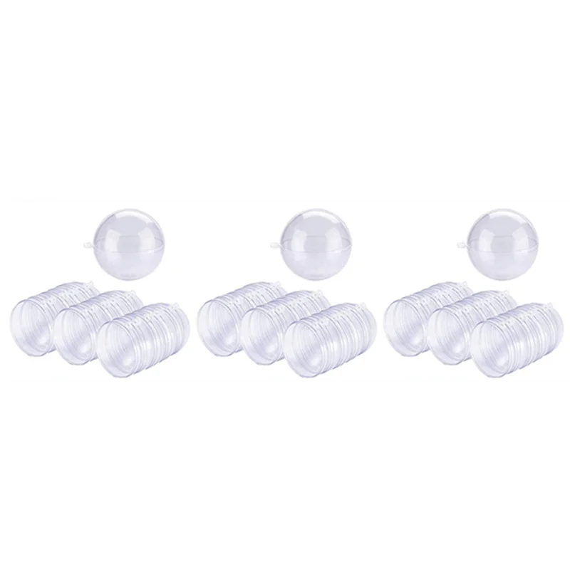 

ABSE-72 Balls/Batch DIY 70Mm Christmas Tree Hanging Ball Transparent Ball Transparent Plastic Filled Ball Ornament