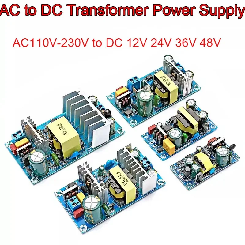 

AC 110V/220V To DC 12V 24V 36V 48V Isolated Switch Power Supply 1A 2A 4A 6A 7A 9A Step-down Transformer Bare Board Module