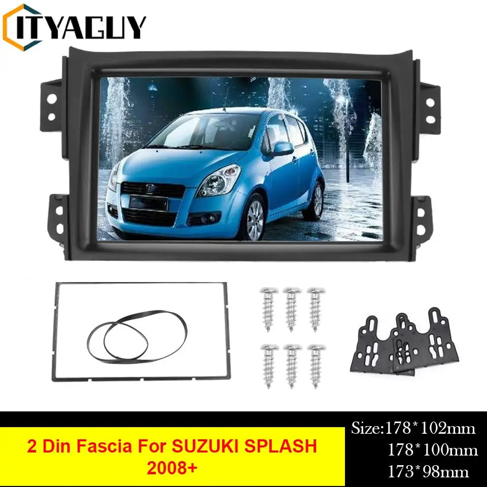 Podwójne 2 Din samochodowy ramka wykończeniowa radia dla SUZUKI Splash 2008 + DVD Audio Stereo Panel ramka do montażu na desce rozdzielczej