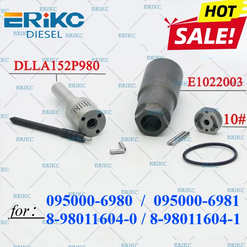 

Форсунка DLLA152P980 093400-9800 Клапанная пластина 10 # Ремкомплекты дизельных форсунок для Isuzu Holden DENSO 095000-6980 8-98011604-1