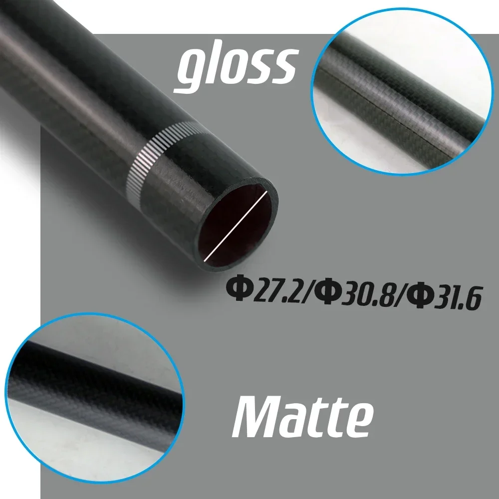 DE Full Carbon Super Zero  Seatpost 20Degrees Black Matte Road/MTB Seat Tube Bicycle Part