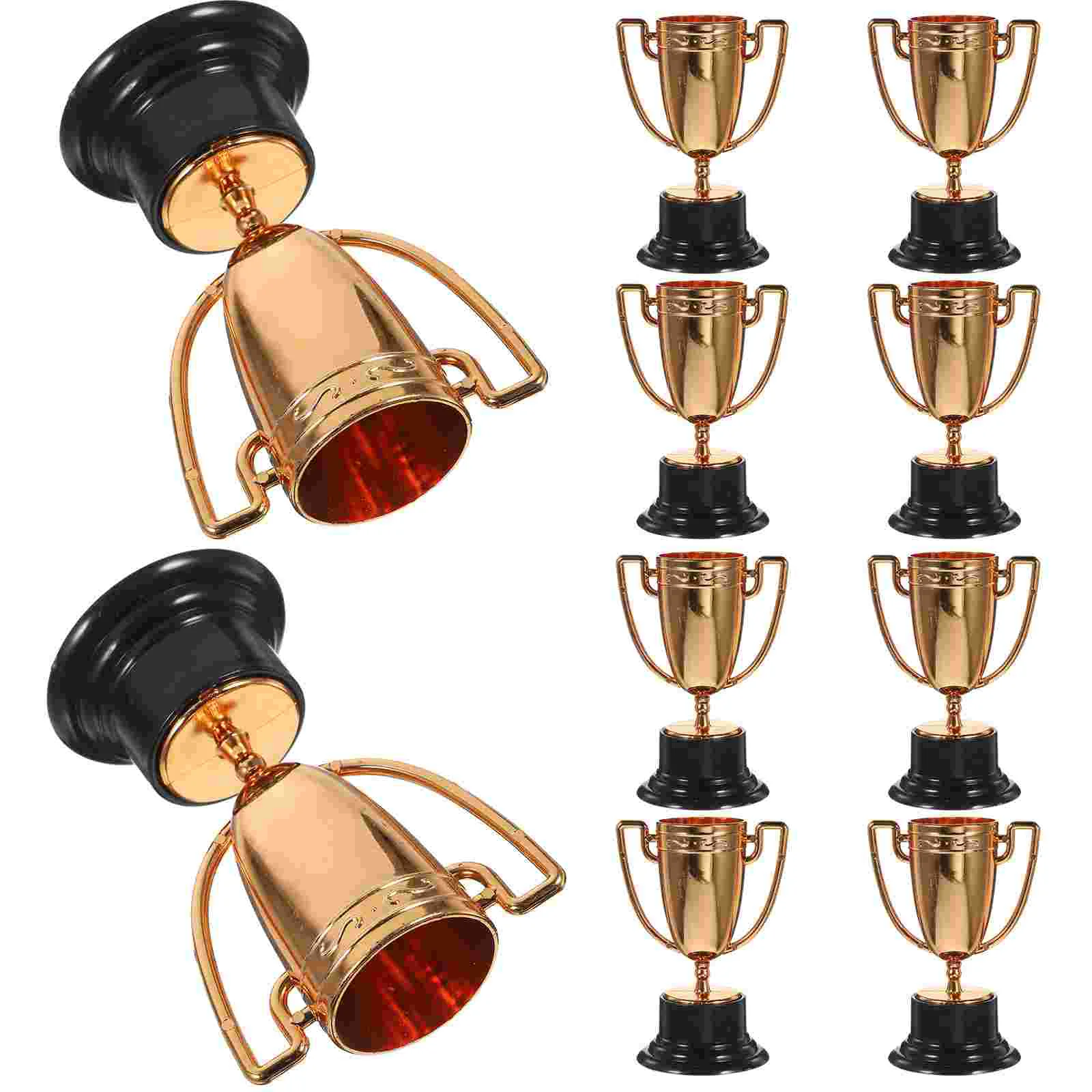 10 Pcs Mini Trophy Kids Gift Toys Award Trophies Base Statue Funny for Adults Plastic Child Cup Model Game Awards