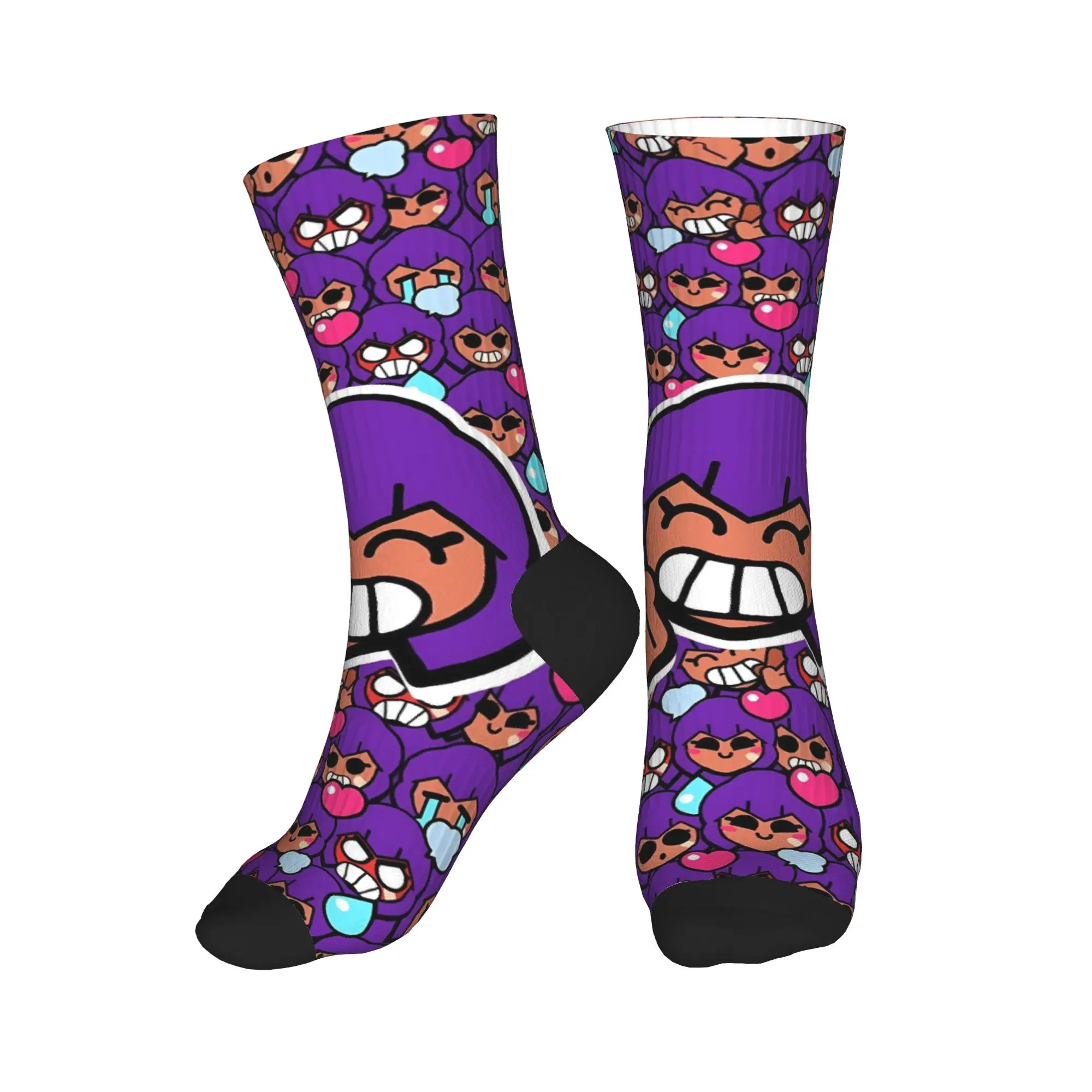 Brawles أبطال الكرتون لعبة الجوارب المضادة للانزلاق جوارب زوجين عالية الجودة تسلق الجوارب الشتاء Harajuku نمط الجوارب