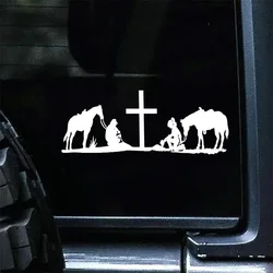 1pc Cowboy Cowgirl Home Rodeo Cross Horse Fashion Car Stickers, For Laptop, Water Bottle, Car, Truck, Auto Accessories, Decals