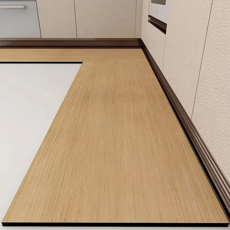 

Kitchen Floor Mat Waterproof Non-slip Vinyl Carpet Pvc Kitchen Leather Rug Cartoon Wood Grain Carpets Alfombras De Cocina 바닥매트