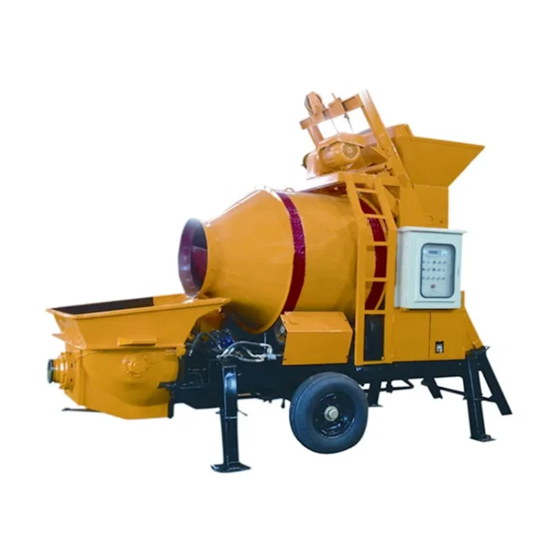 YG High Quality Small Diesel Trailer Pump Concrete Pump Machine Mini Construction Concrete Pump with Mixer 22m3/h for Montenegro