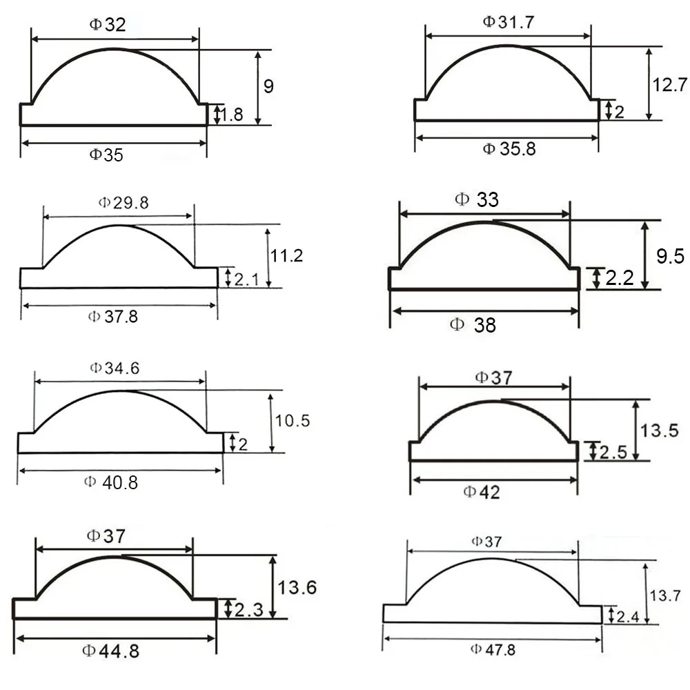 عدسة أكريليك بلانو-ex LED ، إكسسوارات شعلة تركيز ، زجاج مكبِّرة ، عدسة محدبة ، 10 ، 20 ، 30 ، 50 ، 40