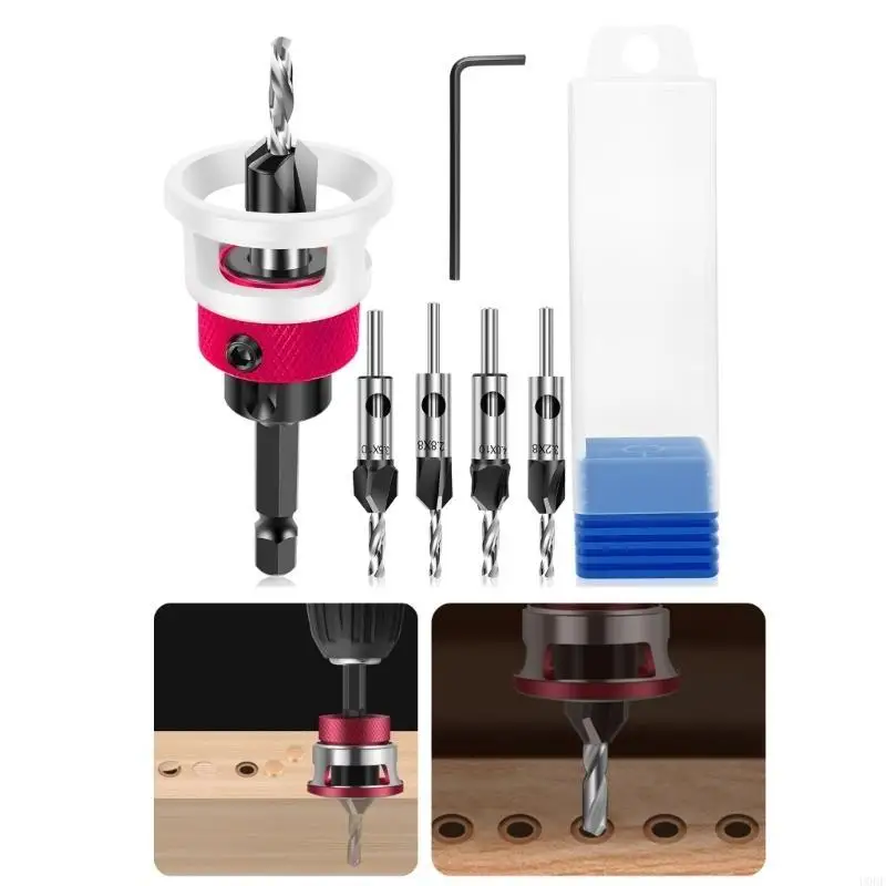 

Countersink Drill Bits Adjustable Bit Depth Stop Drill Bits Countersink Screw