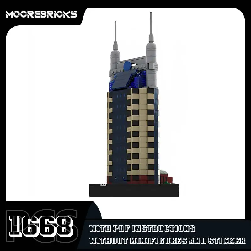 City Famous Architecture AT&T Building Model Assembly Blocks Toy Bricks Desktop Decorative Toys Set Children's Holiday Gifts