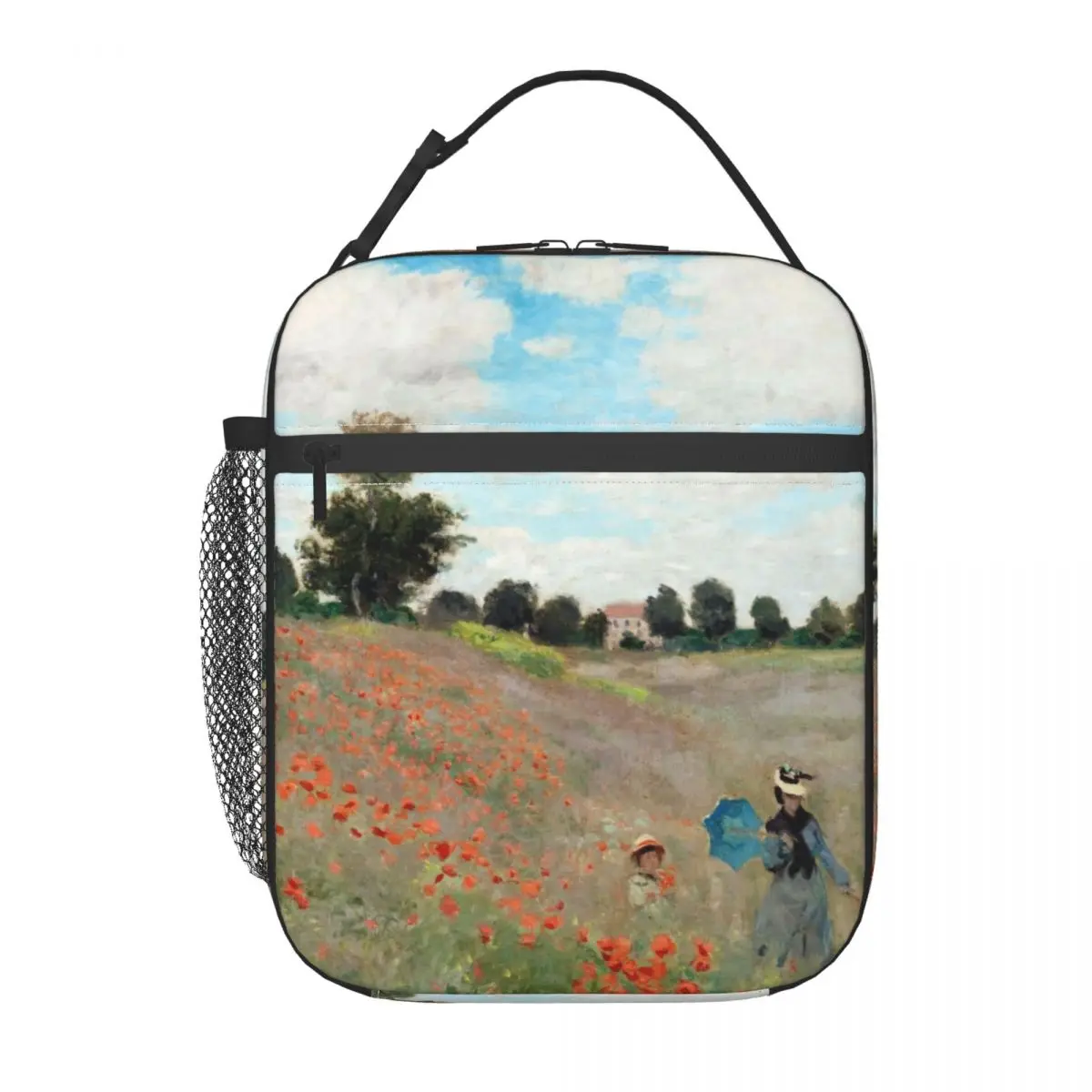 French Impressionist Art Insulated Lunch Bags Women Claude Monet Painting Portable Cooler Thermal Bento Box Kids School Children