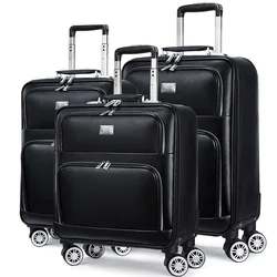 Business Rolling Luggage Case Password Lightweight Luggage PVC Cabin Rolling Luggage Man Travel Suitcases 360 Silent Wheel