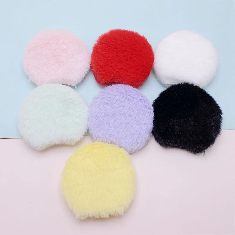 28Pcs 6CM Two Side Felt Mouse Round Ear Padded Appliques For Children Hat Sewing DIY Headband Hair Clip Accessories Patches