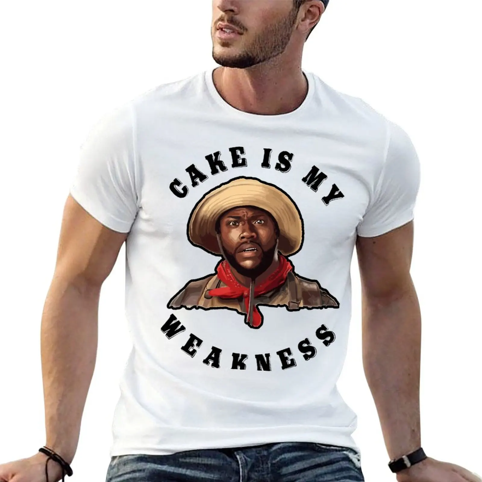 Camiseta Cake Is My Weakness Kevin Hart Jumanji, camiseta de algodón para hombre, camiseta de diseñador