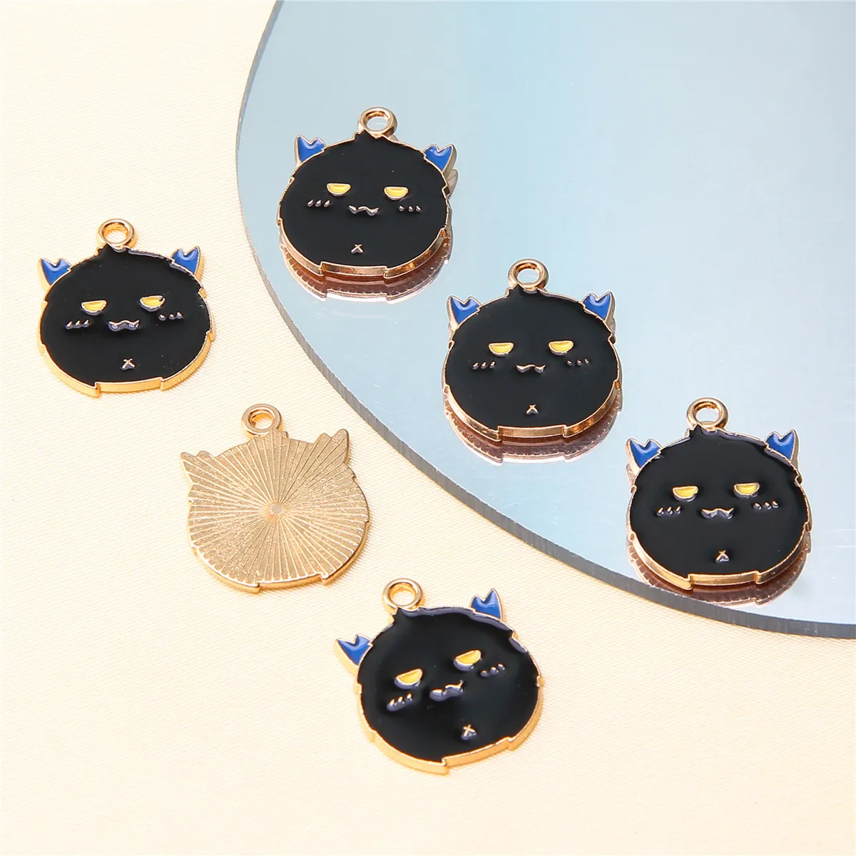 10pcs Halloween Theme Enamel Pendant Set DIY Halloween Jewelry Necklace Earrings Hook Bracelet Holiday Gift