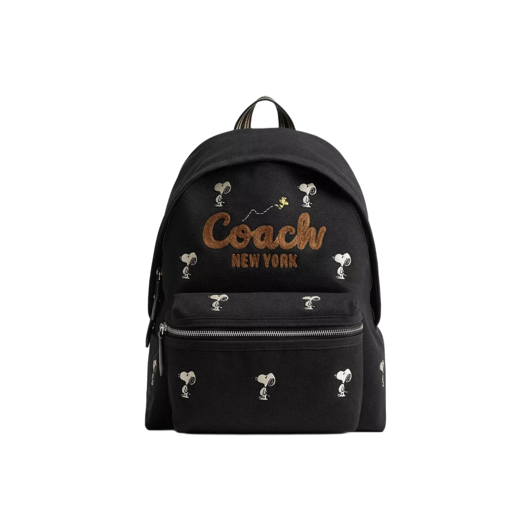 COACH PEANUTS Snoopy, Collaboration Cargo Canvas And Satin Backpack Large Women's Black Mixed Color CBF69-LHBLC