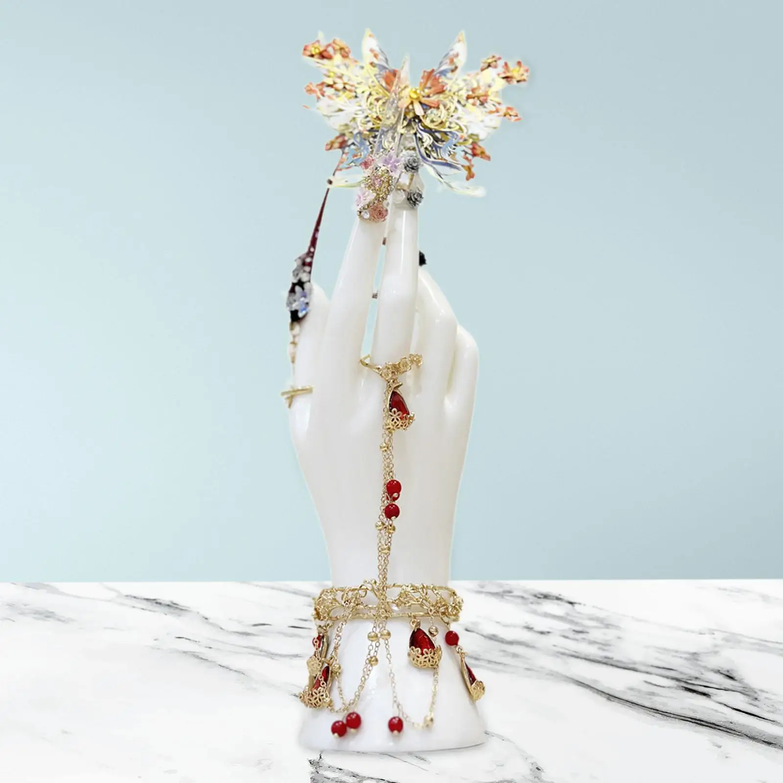 Hand Mannequin Modell Schmuck Display Halter Schmuck Rack Tischplatte Praktische Tragbare Armband Armreif Halskette Display Stand