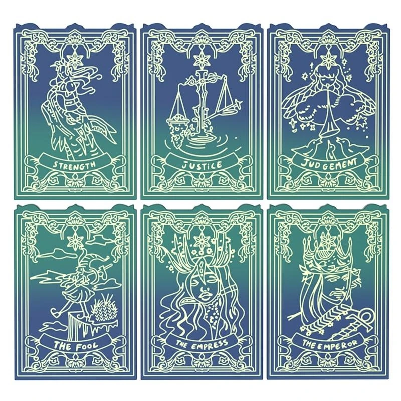 

91AC 1PC/4PCS TALUO CARD GAGE ​​Плесень 6 листов/24 листов для DIY Taluo Games Jewelry