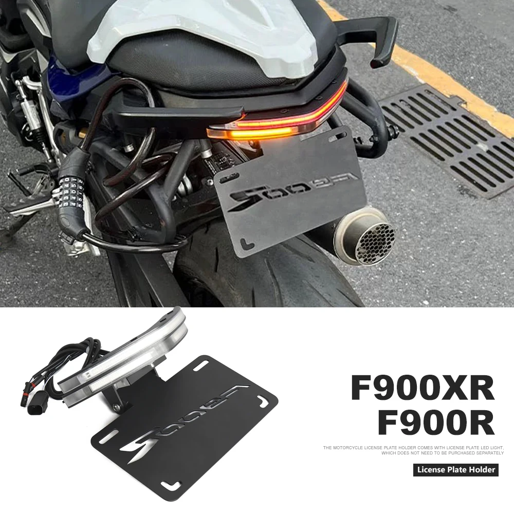 

2020-2024 LED Light Motorcycle Rear Tail Stock License Plate Holder Tailstock Bracket FOR BMW F900R F900XR F900 R XR F 900 XR R