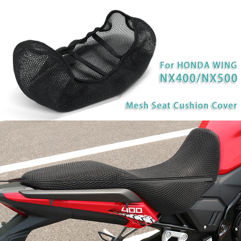 

Motorcycle Accessories 3D Mesh Seat Cushion Cover For Honda NX400 NX500 NX 400 500 Breathable Waterproof Sun Protection Cover