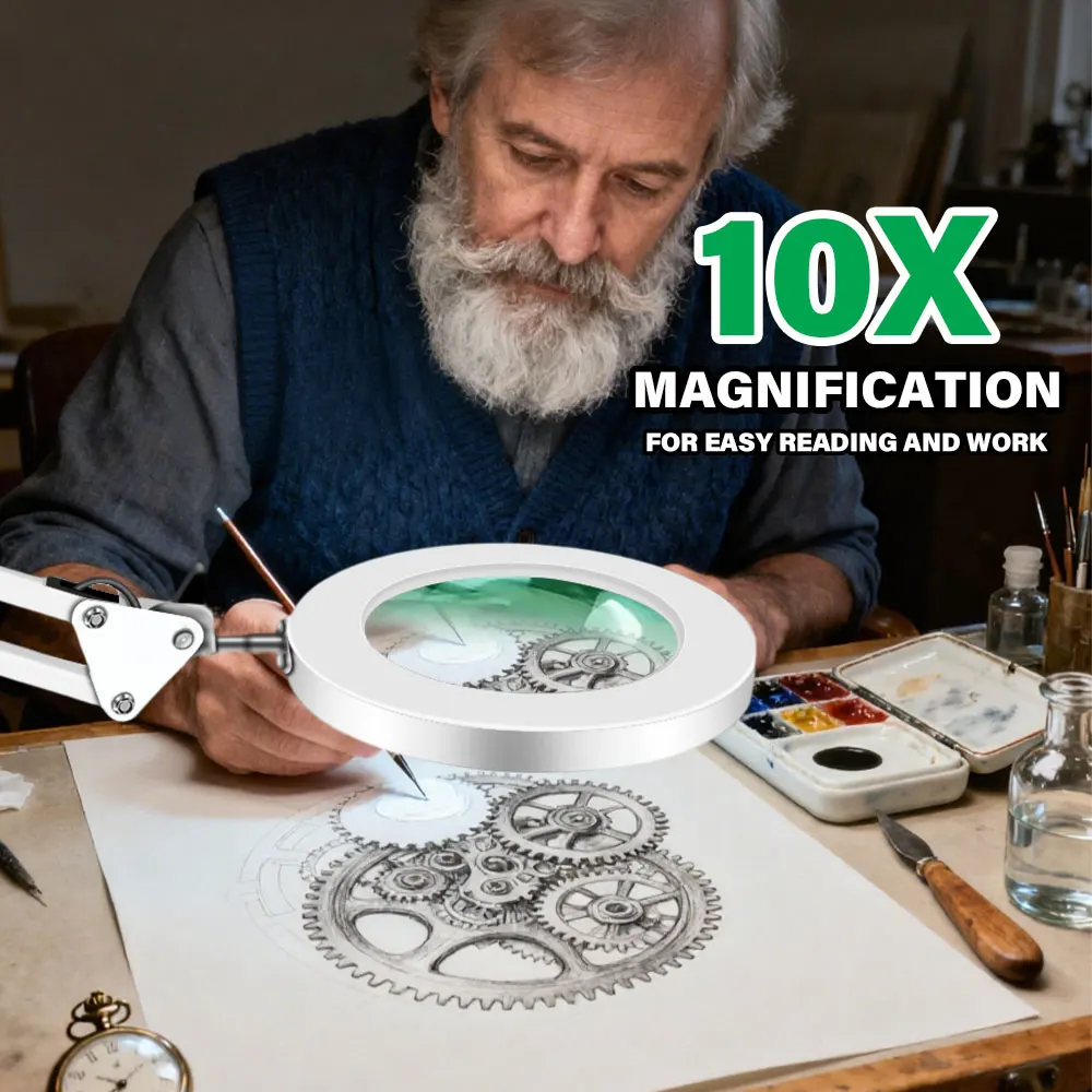 

72LED 10X новая лупа с подсветкой 370 мм USB 3 цвета светодиодная лупа для ремонта паяльника/настольная лампа/красота ухода за кожей