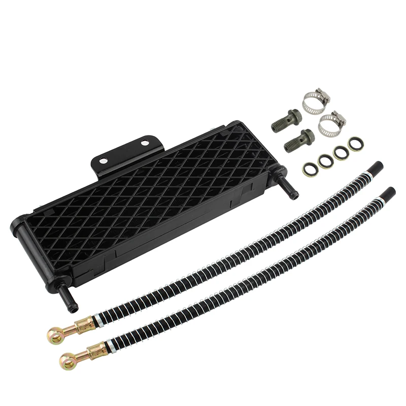 

Motorcycle Oil Cooler Pocketbike Oil Radiator Universal M8 M10 For KTM 50cc to 125cc Honda Kawasaki 4 Row Enduro Motocross Part