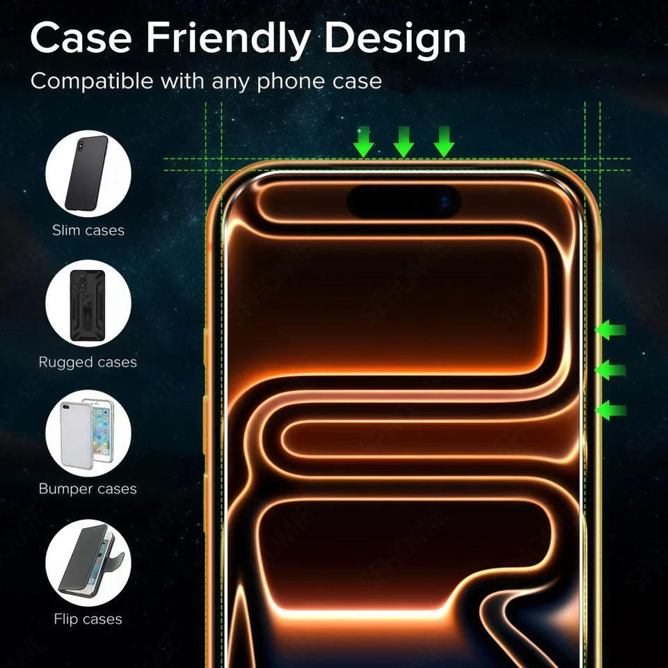 4 piezas protector de pantalla de vidrio templado HD para iPhone 11 12 13 14 15 16 17 Pro Max 14 15 16 Plus 17 Air, película de protección de vidrio 6
