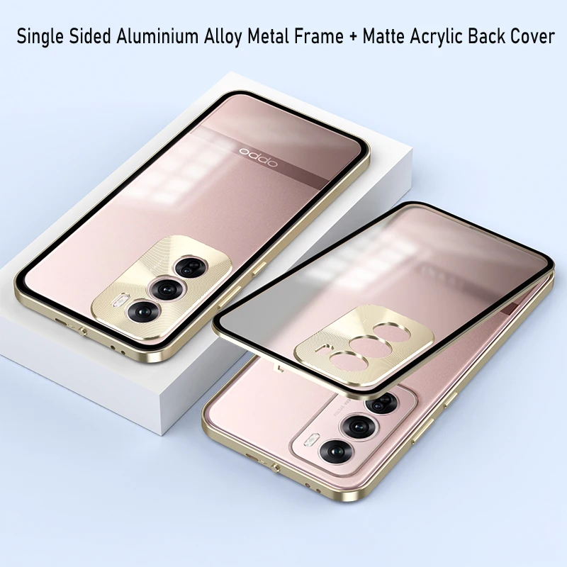 

Aluminium Alloy Metal Magnetic Case For OPPO Reno 12 Pro 5G Matte Acrylic Back Cover For OPPO Reno12 Reno12Pro Reno 12Pro Coque