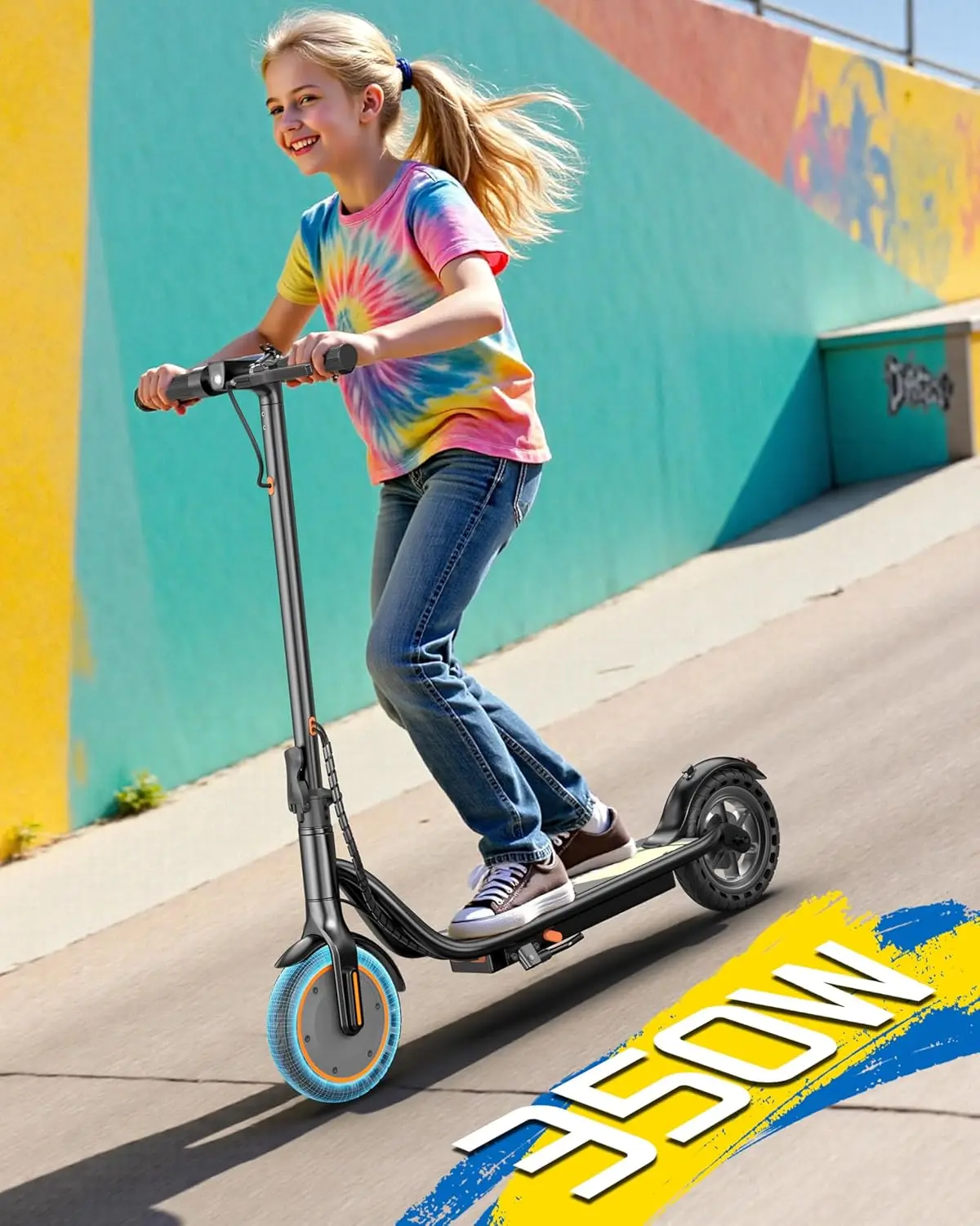 Sigravy Electric Scooter for Kids,Teens,Teenager, Students, Foldable Commuter E Scooter for Teens, 350W Motor, 19 MPH, Up to 26 Miles Range, 8.5" Solid Tires, Cruise Control, 19MPH Max Speed, LED Display,APP Control view 3