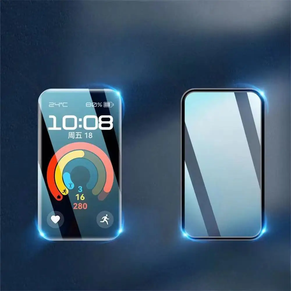 1-2pc 9D Tempered Glass / Soft Film for Huawei Band 10 9 8 7 Screen Protector Acceesories brecelet correa protector assessories