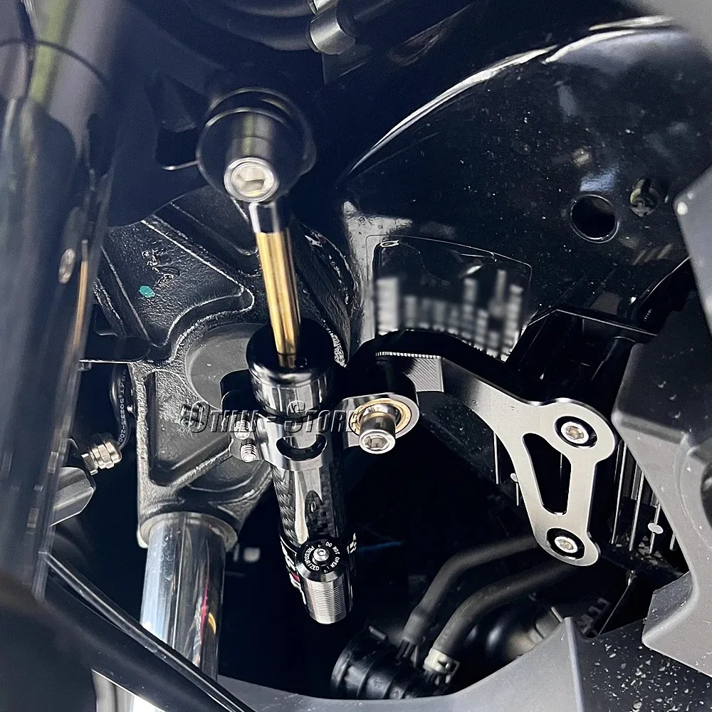 ใหม่ CNC อลูมิเนียมพวงมาลัย Damper Stabilizer ชุดติดตั้งยึดสําหรับ Yamaha X-MAX 300 XMAX 300 X-MAX300 XMAX300 2017-2023