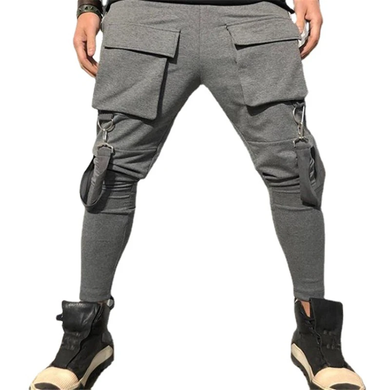 Cargo Pants Men Long Pant Solid Casual Regular Pockets Slim Fit Straight Trousers Zipper High Waist Autumn Winter 2024